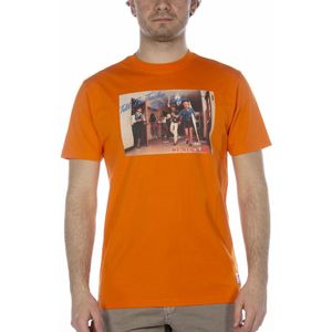 Sundek, Sundek Bedrukt Oranje T-Shirt Oranje, Heren, Maat:S