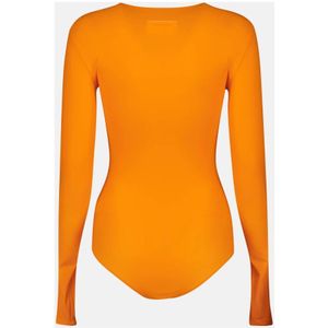 MM6 Maison Margiela, Tops, Dames, Oranje, M, Longsleeve Bodysuit