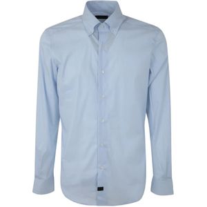 Fay, Overhemden, Heren, Blauw, XL, Moderne Formele Overhemd