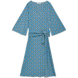 Maliparmi, Wrap Kleedjes Blauw, Dames, Maat:M