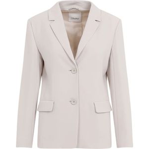 Max Mara, Jassen, Dames, Beige, XS, Polyester, Elegante Cady Jacket in Ecru