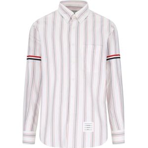 Thom Browne, Overhemden, Heren, Wit, L, Casual Shirts