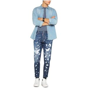 Dsquared2, Jeans, Heren, Blauw, S, Casual Moderne 5-Pocket Broek