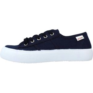 Victoria, Schoenen, Dames, Blauw, 36 EU, Steenbruine Canvas Sneakers voor Vrouwen