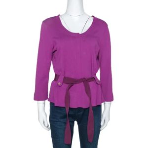 Carolina Herrera Pre-owned, Pre-owned Knit tops Paars, Dames, Maat:L