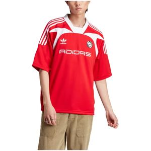 Adidas, Tops, Heren, Rood, L, Oversized Short Sleeve Jersey