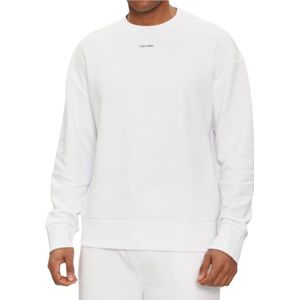 Calvin Klein, Sweatshirts & Hoodies, Heren, Wit, S, Katoen, Witte Sweaters voor Mannen en Vrouwen