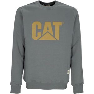 Cat, Sweatshirts & Hoodies, Heren, Grijs, M, Logo Crewneck Sweatshirt Stormy Weather