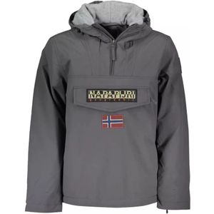 Napapijri, Jassen, Heren, Grijs, 2Xl, Grijze Regenwoudjas