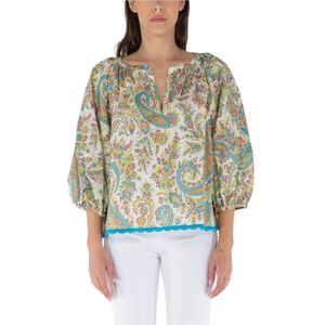 Etro, Bloemenblouse Veelkleurig, Dames, Maat:S