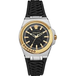 Versace, Chain Reaction Quartz Analog Watch Zwart, Dames, Maat:ONE Size