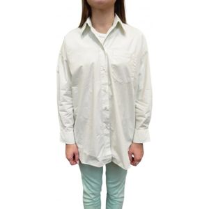 Mason's, Blouses & Shirts, Dames, Wit, 2Xs, Katoen, Oversized Effen Aqua Katoenen Shirt Lauren