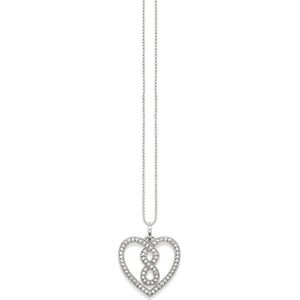 Thomas Sabo, Accessoires, Dames, Grijs, ONE Size, Infinity Hart Hanger Ketting Zilver