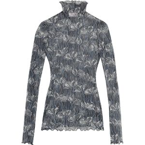 Emilio Pucci, Tops, Dames, Grijs, M, Bedrukte longsleeve top