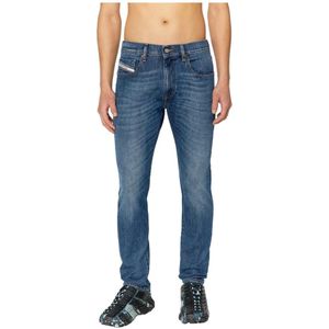 Diesel, Jeans, Heren, Blauw, W31 L32, Katoen, Blauwe D-Strukt Jeans, Bestverkocht Model