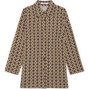 Maliparmi, Blouses & Shirts, Dames, Bruin, M, Gedrukte Viscose Jersey Shirt