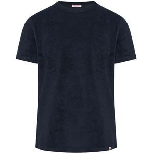 Orlebar Brown, Tops, Heren, Blauw, XL, Katoen, Katoenen Slim Fit T-shirt