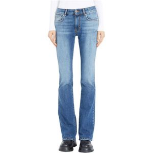 John Richmond, Jeans, Dames, Blauw, W26, Katoen, Tijdloze Straight Jeans