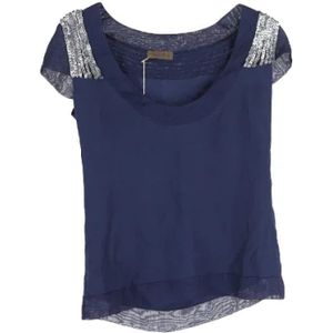 Loewe Pre-owned, Pre-owned Silk tops Blauw, Dames, Maat:M