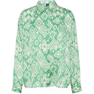 Vero Moda, Bright Green Gida Lange Mouw Shirt Groen, Dames, Maat:S