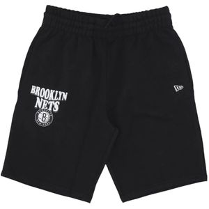 New Era, Korte broeken, Heren, Zwart, XL, NBA Script Oversize Shorts