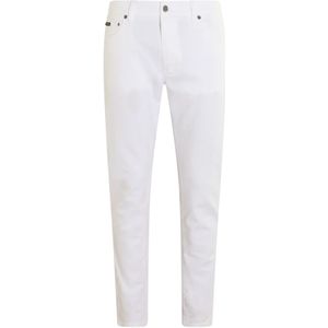 Dolce & Gabbana, Jeans, Heren, Wit, M, Heren Slim-fit Stretch Jeans Wit