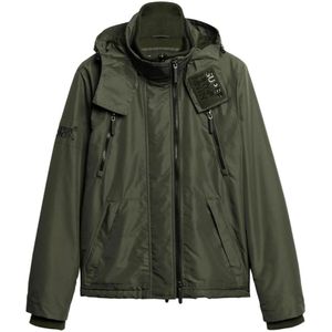 Superdry, Olijfgroene Herenjas Groen, Heren, Maat:L