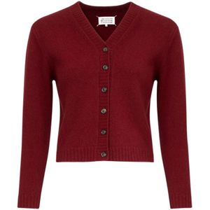 Maison Margiela, Truien, Dames, Rood, S, Wol, Cardigans