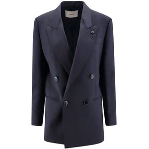 Lardini, Blazers Blauw, Dames, Maat:M