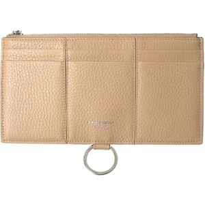 Dolce & Gabbana, Accessoires, Dames, Beige, ONE Size, Leer, Beige Leren Schoudertas met Afneembare Band