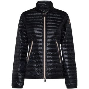 Moncler, Jassen, Dames, Zwart, XS, Zwarte Gewatteerde Gewatteerde Jas