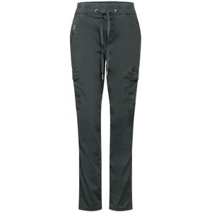 Street One, Cargo Jogger Broek Groen, Dames, Maat:M