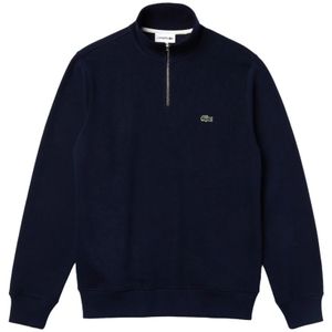 Lacoste, Sweatshirts & Hoodies, Heren, Blauw, XL, Katoen, Blauwe Sweatshirt met Rits