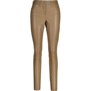 Cambio, Broeken, Dames, Bruin, XS, Leer, Premium Leren Leggings