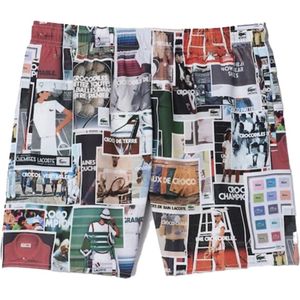 Lacoste, Retro Print Zwemshorts Veelkleurig, Heren, Maat:M