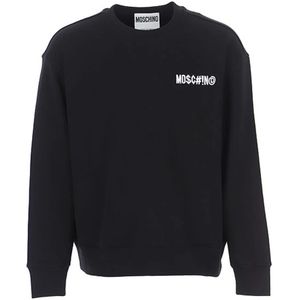 Moschino, Sweatshirts & Hoodies, Heren, Zwart, M, Katoen, Zwarte Logo Sweatshirt voor Heren