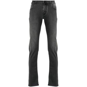 Jacob Cohën, Slim-fit Jeans Zwart, Heren, Maat:W35