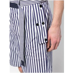 Sacai, Korte broeken, Heren, Blauw, L, Katoen, Casual Shorts