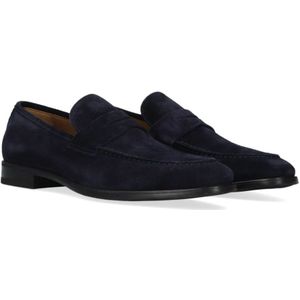 Giorgio, Schoenen, Heren, Blauw, 43 1/2 EU, Suède, Klassieke Loafer 50504 in Suède