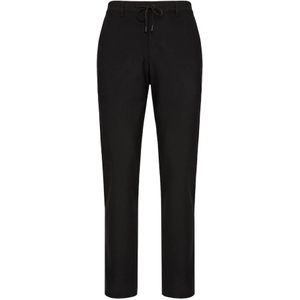 Boggi Milano, Broeken, Heren, Zwart, S, Nylon, B Tech Ergonomische Broek In Warp-gebreid Nylon B Tech