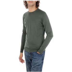 John Smedley, Hoogland Groene Pullover Groen, Heren, Maat:2XL