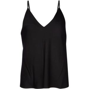 Calvin Klein, Klassiek T-Shirt Zwart, Dames, Maat:S