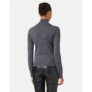 Iceberg, Truien, Dames, Grijs, M, Wol, Merino Mock-neck sweater