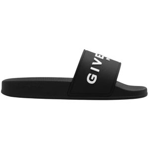 Givenchy, Slippers met logo Zwart, Dames, Maat:35 EU