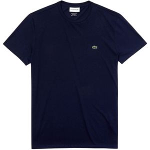 Lacoste, Tops, Heren, Blauw, XS, Blauwe T-shirt 166