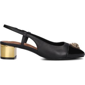 Kurt Geiger, Schoenen, Dames, Zwart, 36 EU, Zwarte leren slingback hakken