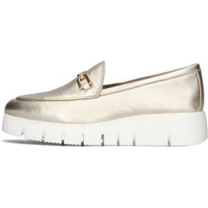 Unisa, Schoenen, Dames, Geel, 42 EU, Leer, Gouden Horsebit Loafers