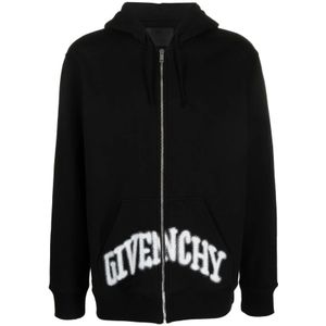Givenchy, Sweatshirts & Hoodies, Heren, Zwart, S, Katoen, Zwarte hoodie met Paris Skull print
