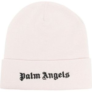 Palm Angels, Accessoires, Dames, Roze, ONE Size, Klassieke Logo Beanie Hoed