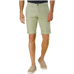 Mason's, Korte broeken, Heren, Groen, 2Xl, Stretch Gabardine Bermuda Shorts voor Heren
